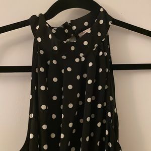 Polka dot dress, black and white